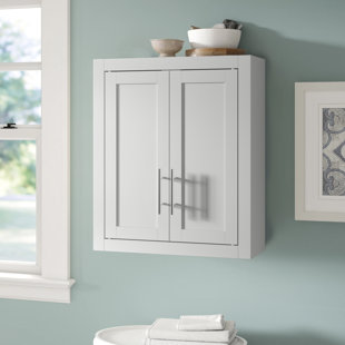 White shaker bathroom on sale wall cabinet